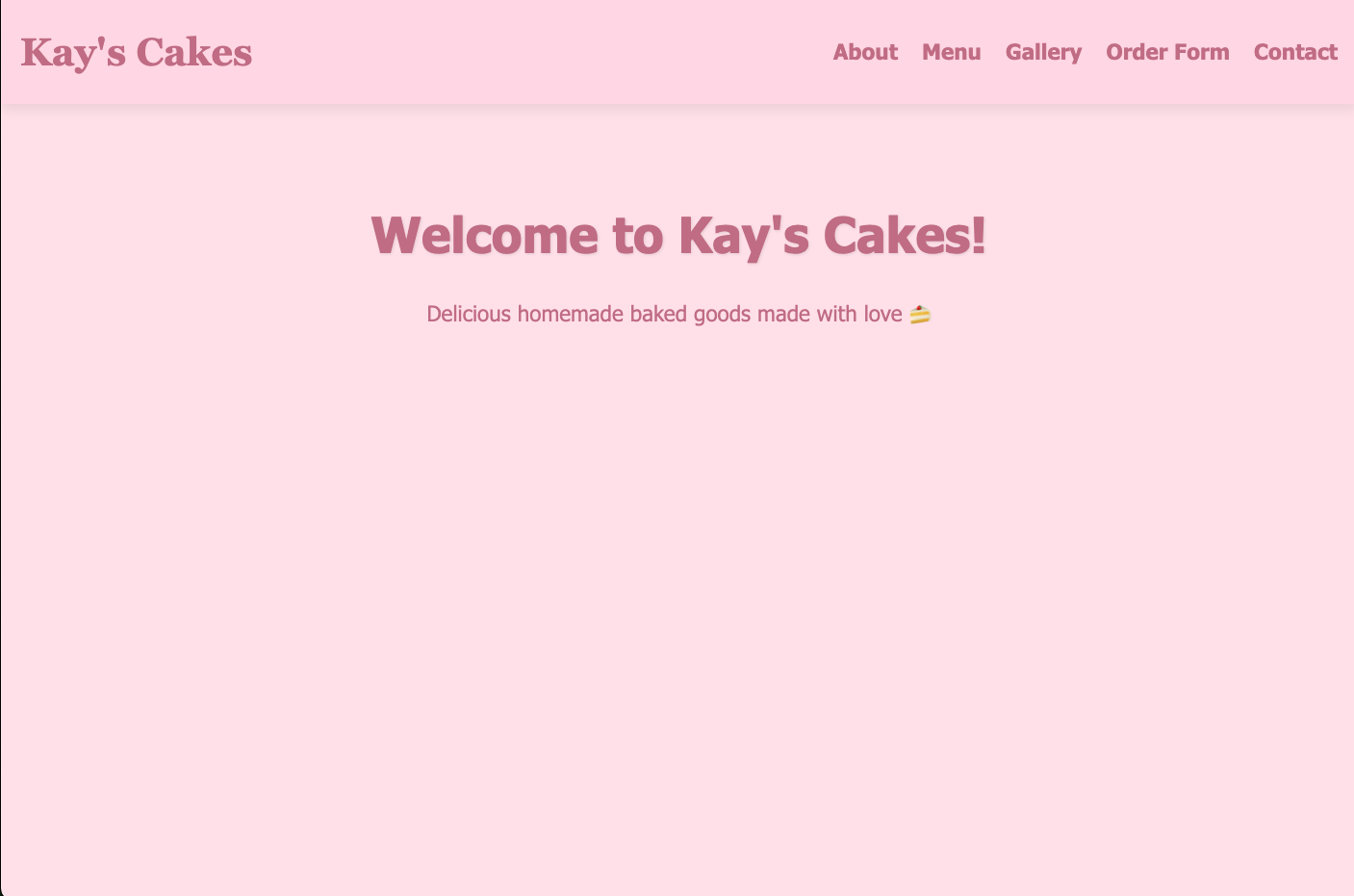 Kay’s Cakes Website