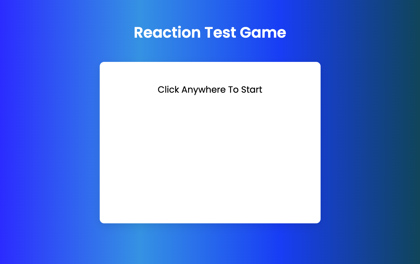 Reaction Test Game